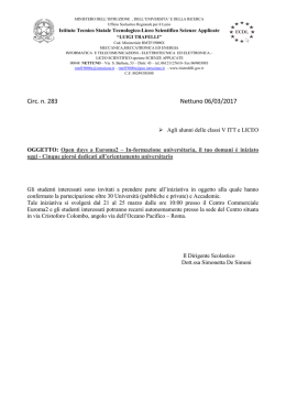 Open days a Euroma 2 - Informazione universitaria