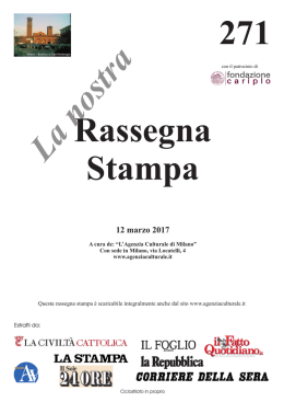12 marzo 2017 - L`Agenzia Culturale
