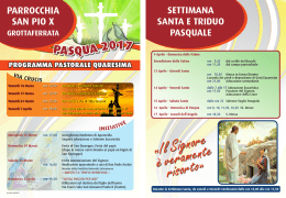Programma pastorale quaresimale
