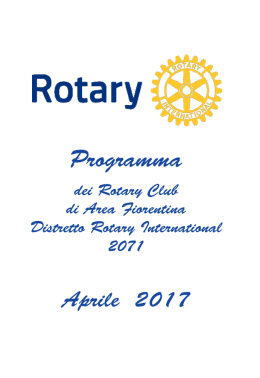 Programma - Rotary Club Firenze Ovest
