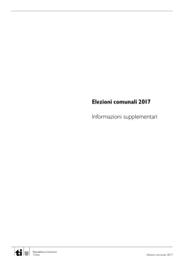 Elezioni comunali 2017 Informazioni supplementari