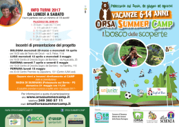 Volantino Orsa Summer Camp 2017