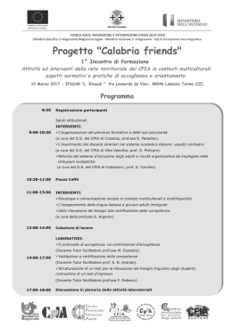 Progetto "Calabria friends"