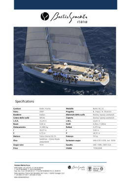 Specifications - Vismara Marine