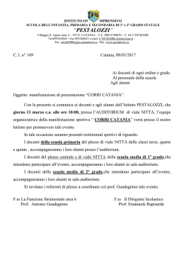 Circolare n. 149 - Istituto Omnicomprensivo Pestalozzi – Catania