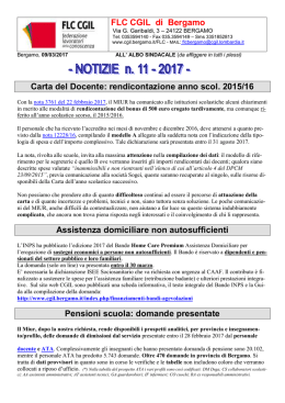 FLC CGIL di Bergamo Carta del Docente: rendicontazione anno