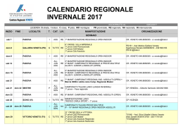 calendario regionale invernale 2017