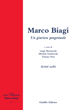 Marco Biagi. Un giurista progettuale