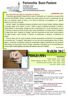 marzo 2017 - Caserta - Parrocchia Buon Pastore
