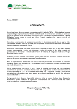 comunicato - FISTel Veneto