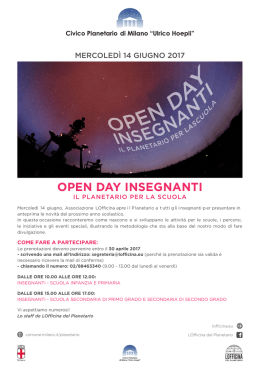 open day insegnanti - Associazione LOfficina