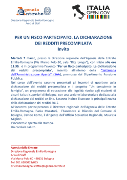 L`invito stampa - pdf - Direzione regionale Emilia Romagna