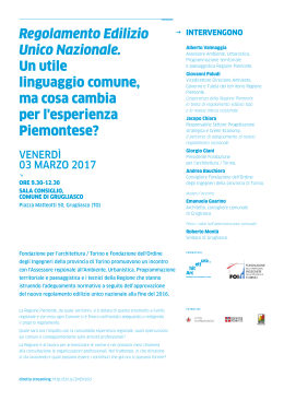 la locandina dell`incontro - Fondazione per l`architettura / Torino