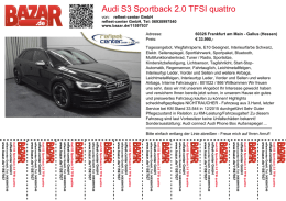 Audi S3 Sportback 2.0 TFSI quattro