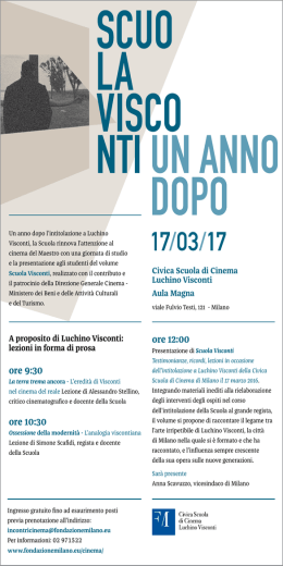 Invito 17/3/2017 - Fondazione Milano