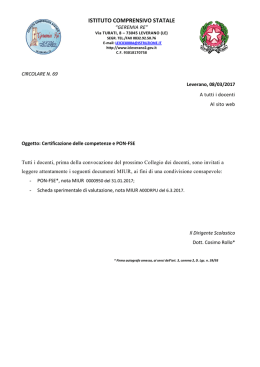 Documenti MIUR - Istituto Comprensivo Statale Polo 2