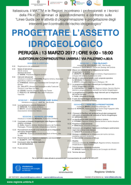Programma - Geomorphology Research Group @ CNR IRPI Perugia