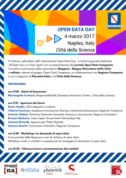 Programma Open Data Day 2017 Napoli