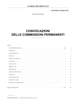 i commissione - Camera dei Deputati