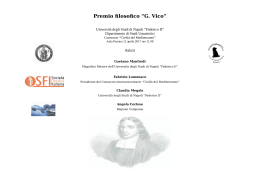 Premio filosofico “G. Vico” - Sezione di Filosofia