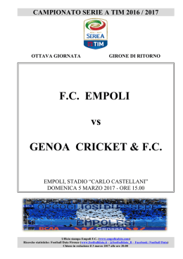 La cartella stampa di Empoli