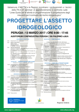 Il Programma del seminario di Perugia