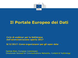 Il Portale Europeo dei Dati