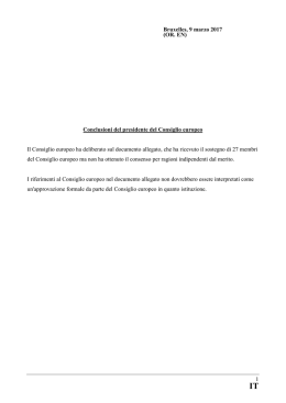 Leggi le conclusioni del vertice