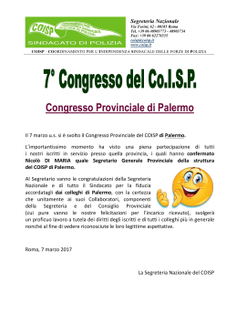Congresso Provinciale di Palermo - Nicolò DI MARIA