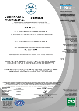 ISO 9001 - Vivido Srl