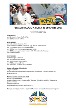pellegrinaggio a roma 28-30 aprile 2017