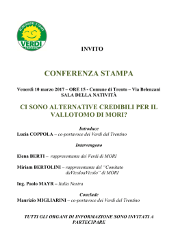 leggi invito in PDF - Verdi del Trentino