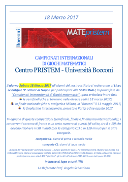 Centro PRISTEM - Università Bocconi