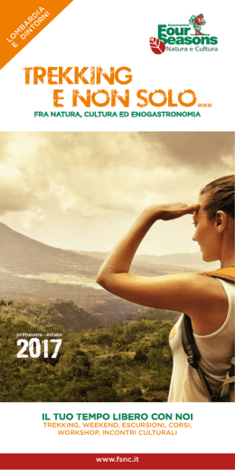 Catalogo escursioni/visite - Area MILANO il PDF