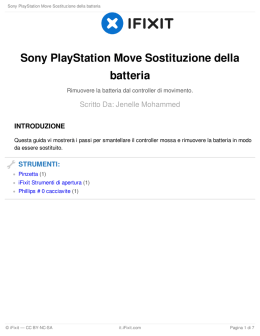 Sony PlayStation Move Sostituzione della batteria