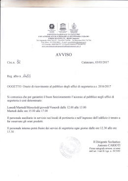 AVVISO - Convitto Nazionale Pasquale Galluppi