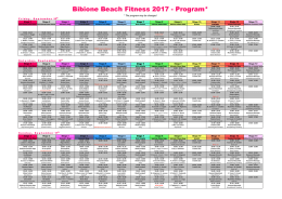Bibione Beach Fitness 2017 - Program