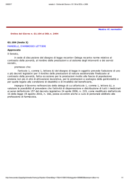 G1.104 (testo 2) MANDELLI, D`AMBROSIO LETTIERI Approvato Il