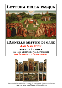 lettura dell`Agnello Mistico - Parrocchia San Giovanni Battista