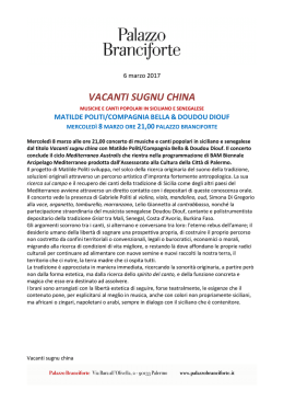 Palazzo Branciforte 08-03-2017 Vacanti sugnu china Concerto di