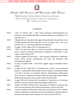 Decreto impegno n. 1362 del 07.12.2016