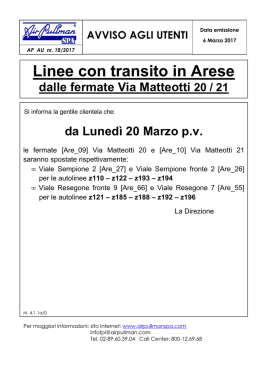 07/03/2017 Linee con transito in Arese
