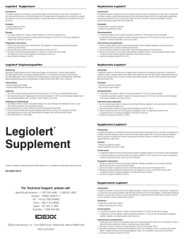 Legiolert* Supplement