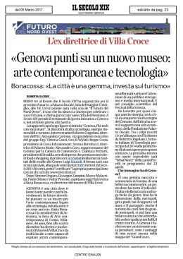 Genova punti su un nuovo museo: arte