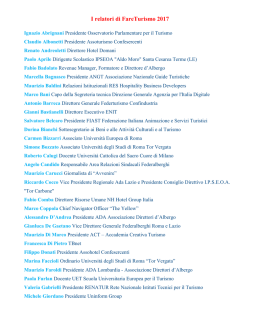 L`elenco dei Relatori 2017