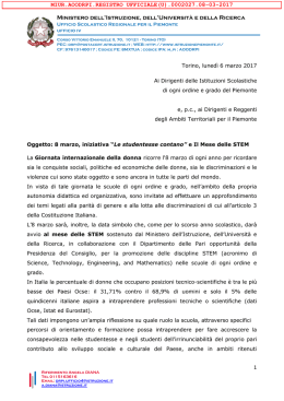 Nota USR prot. 2027 - Ufficio Scolastico Regionale Piemonte