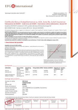 Certificato Bonus Outperformance su AXA, Swiss Re