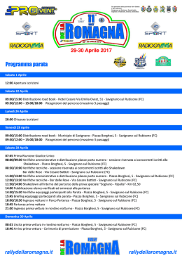 Programma - Rally della Romagna