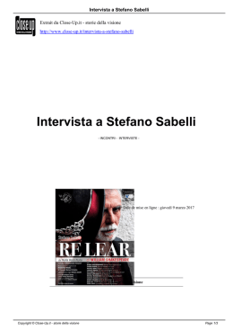 Intervista a Stefano Sabelli - Close
