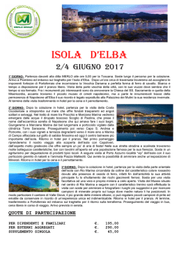 2-4/6 Gita all`Isola d`Elba